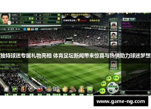 独特球迷专属礼物亮相 体育足坛新闻带来惊喜与热情助力球迷梦想